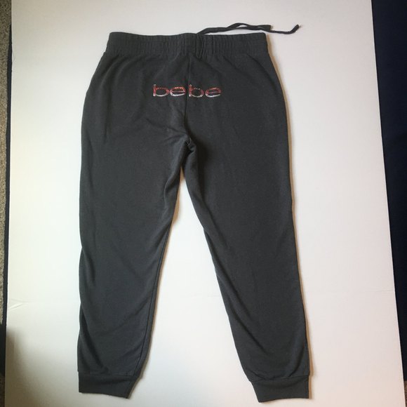 Bebe Jogger, sz L, Rhinestone logo - Picture 1 of 6